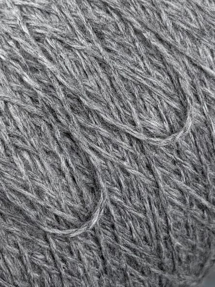 Loro Piana Coarsehair 2/11 – 100% Kaschmirgarn col. Rauchgrau Mélange (Cod. C003 51639)